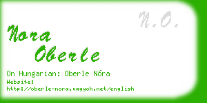 nora oberle business card